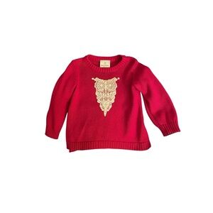 Hanna Andersson Vibrant Pink Owl Sweater 80cm (size 2)